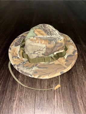 VTG TRU-SPEC HAT SUN HOT WEATHER BOONIE W/STRAP TYPE II WOODLAND CAMO 7 1/4
